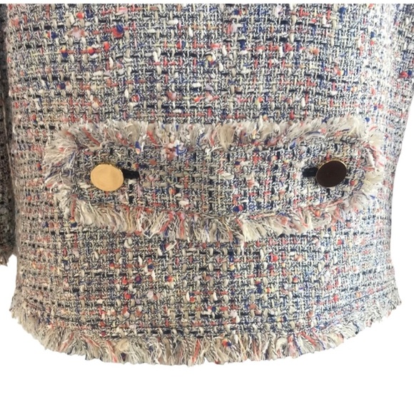 Tory Burch Multi Knit Tweed
Fringe Jacket Sz 4 - Picture 5 of 12